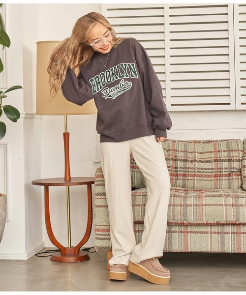 anap mimpi（アナップミンピ）の「起毛ランダムリブワイドパンツ（その他パンツ・レディース・アイボリー/ブラック/ベージュ・FREE）」の22枚目の写真