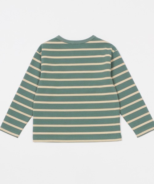 minimal（ミニマル）の「【撥水】ボーダー長袖Ｔシャツ（Tシャツ/カットソー・キッズ・ホワイト/イエロー/ネイビー/サックスブルー・100cm/115cm/155cm/90cm/135cm）」の15枚目の写真