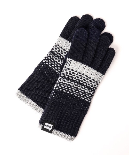 EVOLG（エヴォログ）の「【EVOLG/エヴォログ】LET2802 TIARA ニットグローブ（手袋・メンズ・ブルー系その他7/ブラック系その他3/ブルー系その他2・FREE）」の3枚目の写真