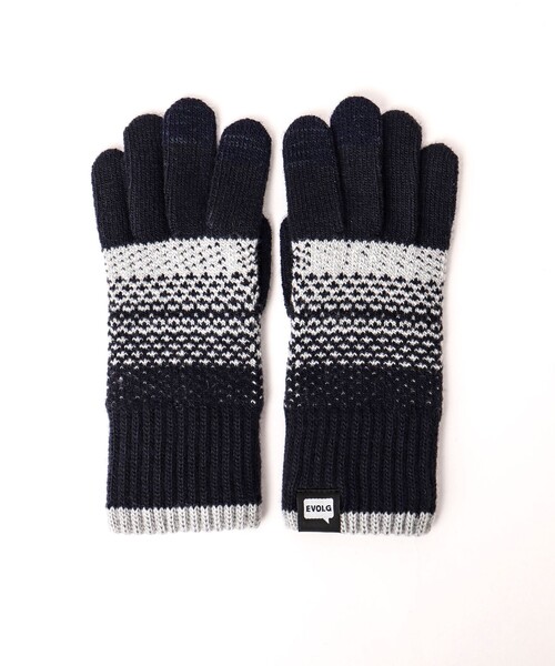 EVOLG（エヴォログ）の「【EVOLG/エヴォログ】LET2802 TIARA ニットグローブ（手袋・メンズ・ブルー系その他7/ブラック系その他3/ブルー系その他2・FREE）」の4枚目の写真