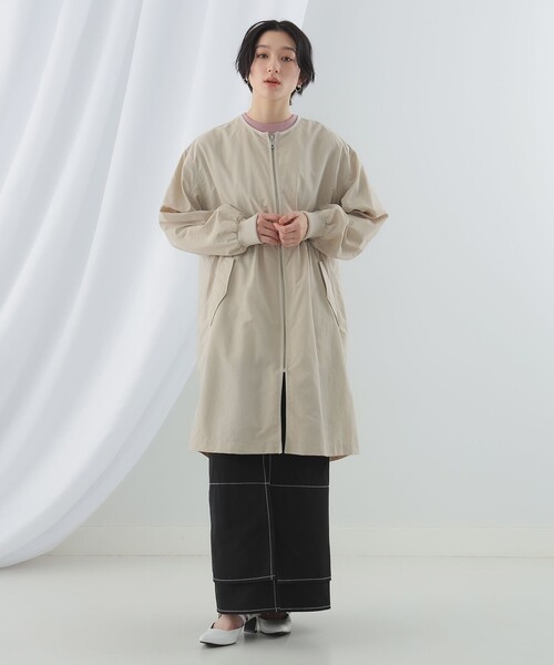 Ray BEAMS（レイビームス）の「Ray BEAMS / バックタック ジップ コート（その他アウター・レディース・ブラック/ベージュ/オリーブ・ONE SIZE）」の11枚目の写真