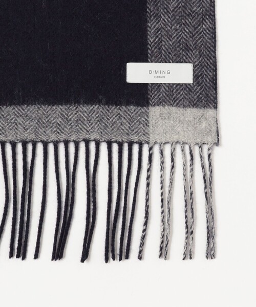 B:MING by BEAMS（ビーミングバイビームス）の「B:MING by BEAMS / パネル リバーシブル マフラー（マフラー・メンズ・ネイビー/ブラウン/ブラック・ONE SIZE）」の9枚目の写真