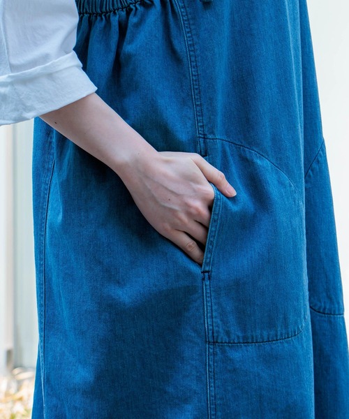 D.M.G. / ディーエムジー] ムラライトオンスデニム サロペット