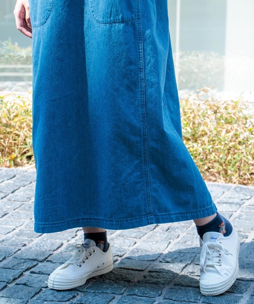 D.M.G. / ディーエムジー] ムラライトオンスデニム サロペット