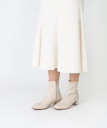 AcureZ | 【スクエアトゥ】スッキリシルエットのストレッチブーツ(ブーツ)