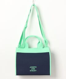 ラッキープリーツニットラティスニットトートバッグ(M)