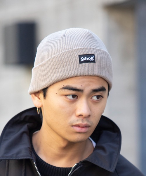 schott（ショット）の「【SCHOTT】ワンポイントロゴニットワッチ SC035（ニットキャップ/ビーニー・メンズ・グレー/ワイン/ブラック/ベージュ・FREE）」の13枚目の写真