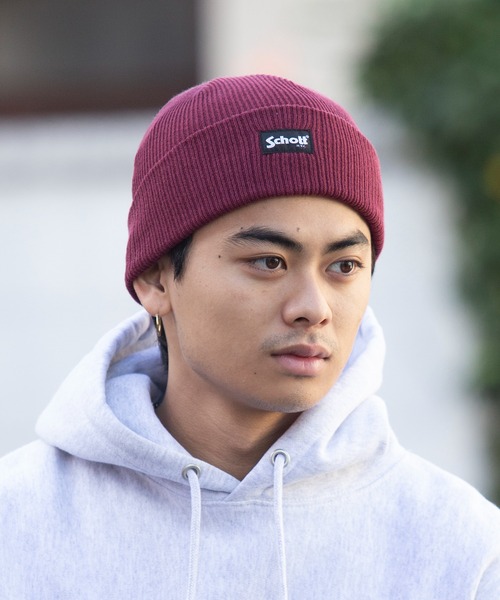 schott（ショット）の「【SCHOTT】ワンポイントロゴニットワッチ SC035（ニットキャップ/ビーニー・メンズ・グレー/ワイン/ブラック/ベージュ・FREE）」の16枚目の写真