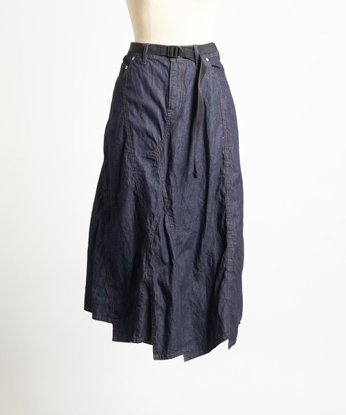 gomme ゴム　アシンメトリック　デニム　スカート atelier SOMETHING MERMAID DENIM SKIRT/マーメイドデニム