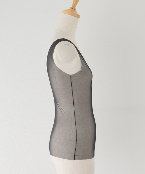 EDIT. FOR LULU（エディットフォールル）の「【Pierre Mantoux/ピエールマントゥー】シアータンク（タンクトップ・レディース・ブラック・SMALL）」の9枚目の写真