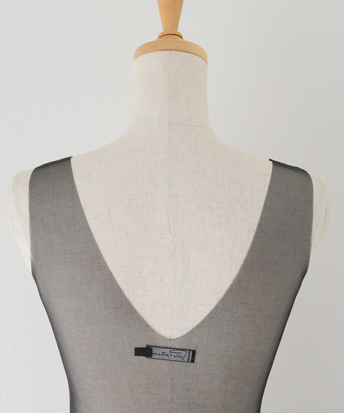 EDIT. FOR LULU（エディットフォールル）の「【Pierre Mantoux/ピエールマントゥー】シアータンク（タンクトップ・レディース・ブラック・SMALL）」の2枚目の写真