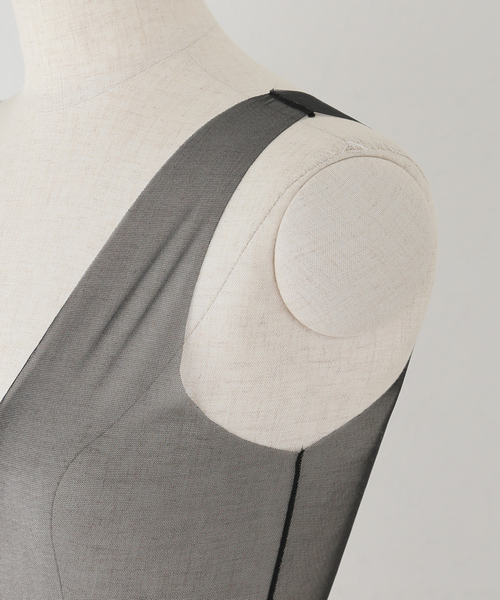 EDIT. FOR LULU（エディットフォールル）の「【Pierre Mantoux/ピエールマントゥー】シアータンク（タンクトップ・レディース・ブラック・SMALL）」の3枚目の写真