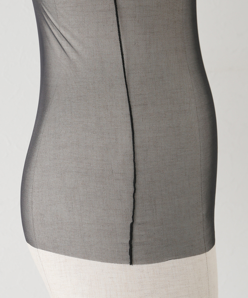 EDIT. FOR LULU（エディットフォールル）の「【Pierre Mantoux/ピエールマントゥー】シアータンク（タンクトップ・レディース・ブラック・SMALL）」の4枚目の写真