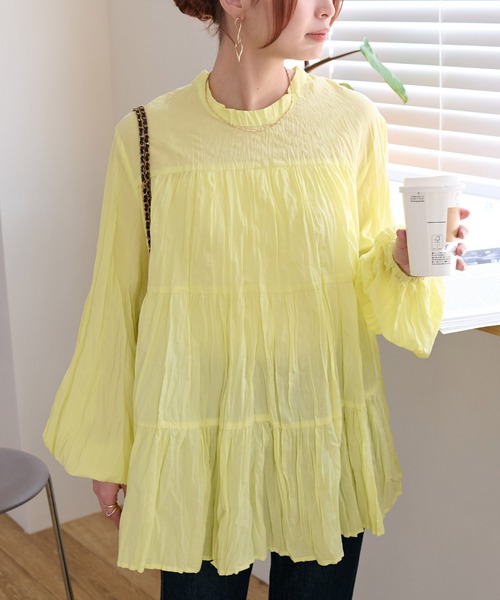 DISCOAT（ディスコート）の「前後2WAYティアードチュニックブラウス