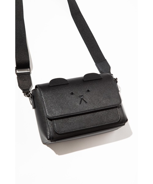 wcj 2WAY撥水ウエストショルダーバック　ブラック　美品　ぬいぐるみ wcj 2WAY撥水ウエストショルダーバック ブラック 美品 ぬいぐるみ