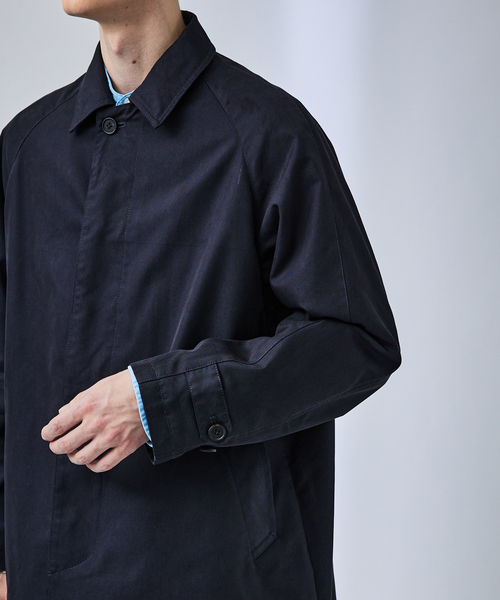 ABAHOUSE（アバハウス）の「【玉虫ツイル】ステンカラーコート / スプリングコート（ステンカラーコート・メンズ・ベージュ/ネイビー/カーキ・46/48）」の9枚目の写真