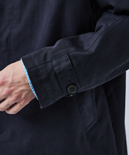 ABAHOUSE（アバハウス）の「【玉虫ツイル】ステンカラーコート / スプリングコート（ステンカラーコート・メンズ・ベージュ/ネイビー/カーキ・46/48）」の10枚目の写真