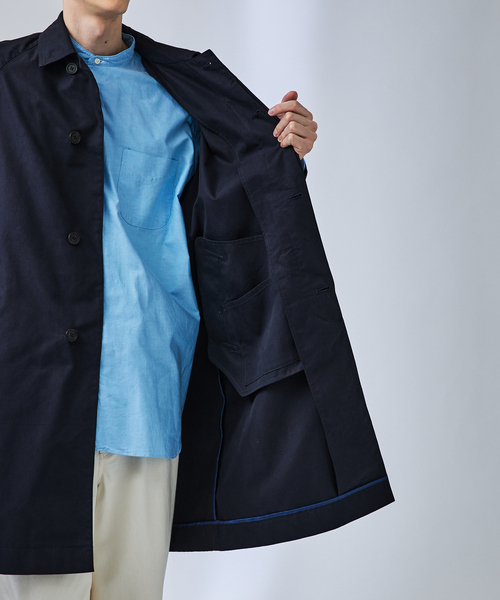 ABAHOUSE（アバハウス）の「【玉虫ツイル】ステンカラーコート / スプリングコート（ステンカラーコート・メンズ・ベージュ/ネイビー/カーキ・46/48）」の13枚目の写真