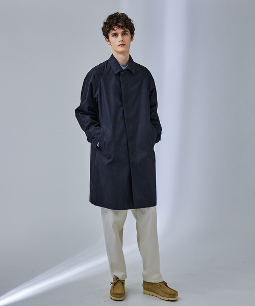 ABAHOUSE（アバハウス）の「【玉虫ツイル】ステンカラーコート / スプリングコート（ステンカラーコート・メンズ・ベージュ/ネイビー/カーキ・46/48）」の15枚目の写真