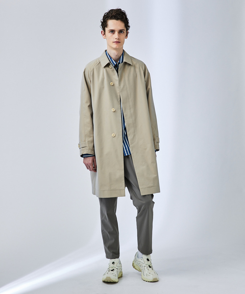 ABAHOUSE（アバハウス）の「【玉虫ツイル】ステンカラーコート / スプリングコート（ステンカラーコート・メンズ・ベージュ/ネイビー/カーキ・46/48）」の19枚目の写真