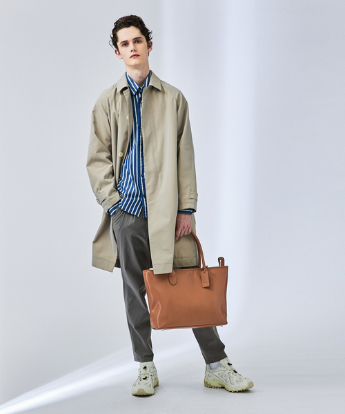 ABAHOUSE（アバハウス）の「【玉虫ツイル】ステンカラーコート / スプリングコート（ステンカラーコート・メンズ・ベージュ/ネイビー/カーキ・46/48）」の20枚目の写真