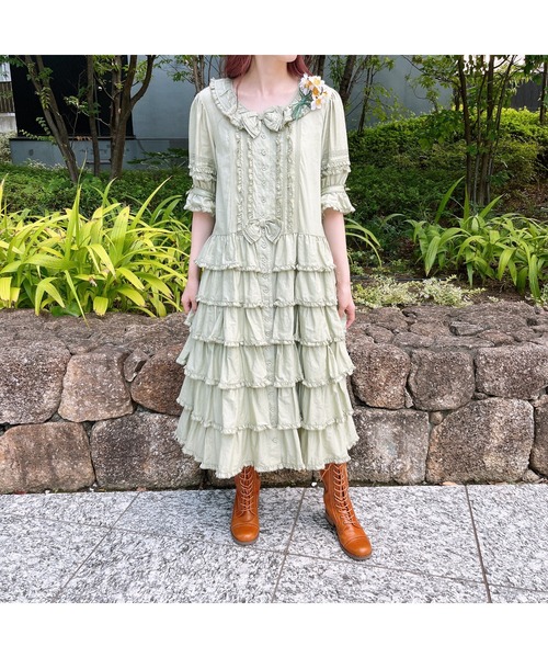 PINK HOUSE（ピンクハウス）の「フランス製レース使いワンピース