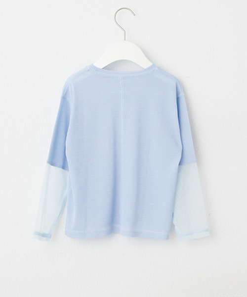 CIAOPANIC TYPY（チャオパニックティピー）の「【KIDS】袖切り替えシアーカットソー（Tシャツ/カットソー・キッズ・サックスブルー/アイボリー/ブラック/オレンジ/ホワイト/ブラック系その他・SMALL/MEDIUM/LARGE/X-LARGE/XX-LARGE）」の11枚目の写真