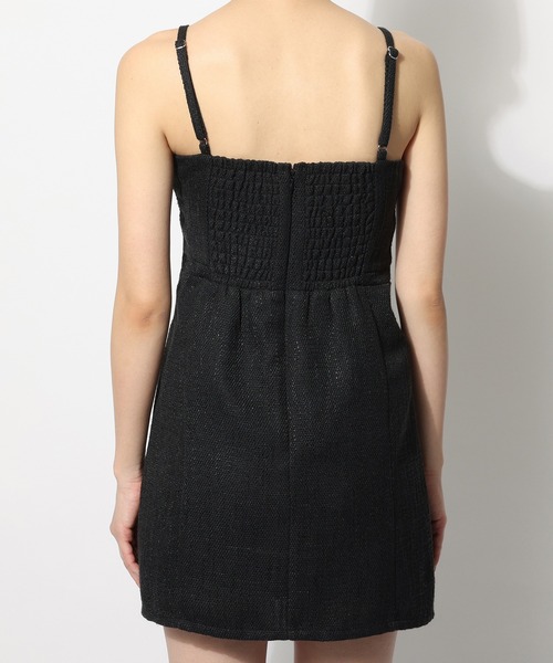 SPIRALGIRL（スパイラルガール）の「サマーツィードベルトデザインキャミワンピース（ワンピース・レディース・ブラック/ブルー/グリーン・FREE）」の6枚目の写真