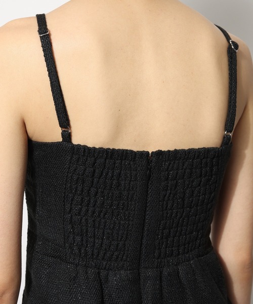 SPIRALGIRL（スパイラルガール）の「サマーツィードベルトデザインキャミワンピース（ワンピース・レディース・ブラック/ブルー/グリーン・FREE）」の9枚目の写真