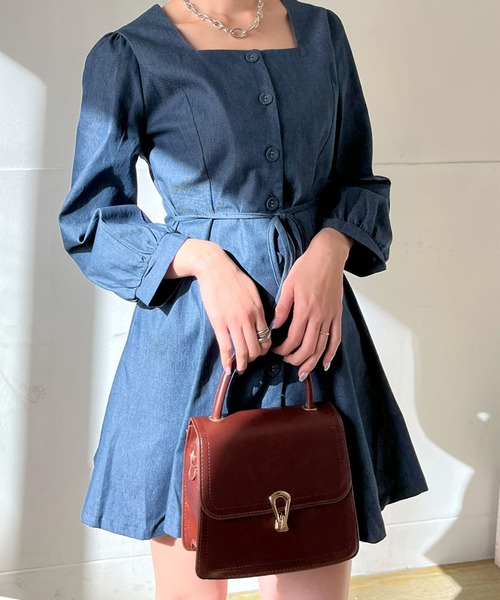 Jewelobe(ジュエローブ)の「2wayボクシーミニバッグ(ハンドバッグ・レディース・ブラウン/ブラック/ブラウン系その他/ベージュ・FREE)」の11枚目の写真