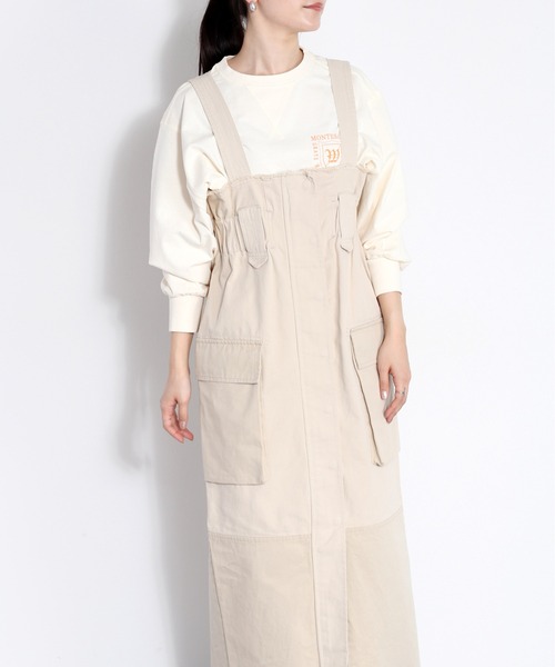 cepo（セポ）の「ミリタリージャンパースカート（ジャンパースカート・レディース・カーキ/オフホワイト・M）」の17枚目の写真