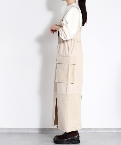 cepo（セポ）の「ミリタリージャンパースカート（ジャンパースカート・レディース・カーキ/オフホワイト・M）」の11枚目の写真