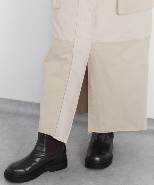 cepo（セポ）の「ミリタリージャンパースカート（ジャンパースカート・レディース・カーキ/オフホワイト・M）」の3枚目の写真