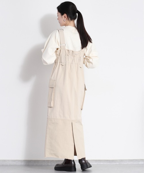 cepo（セポ）の「ミリタリージャンパースカート（ジャンパースカート・レディース・カーキ/オフホワイト・M）」の16枚目の写真