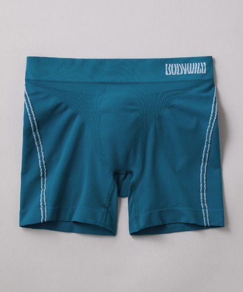 BODY WILD(ボディーワイルド)の「BODY WILD/ボディワイルド セミロングボクサーパンツ e-BOXER サイドライン柄(ボクサーパンツ・メンズ・ブラック/イエロー/ブルーグリーン/ライトグレー/レッド系その他/ダークブルー・X-LARGE/MEDIUM/LARGE)」の4枚目の写真