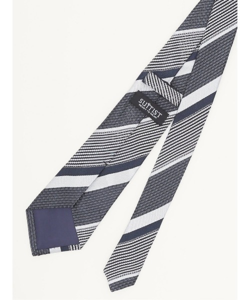 スーティスト シルク ストライプ柄 フレスコタイ 8.0cm幅（ネクタイ）｜SUITIST（スーティスト）