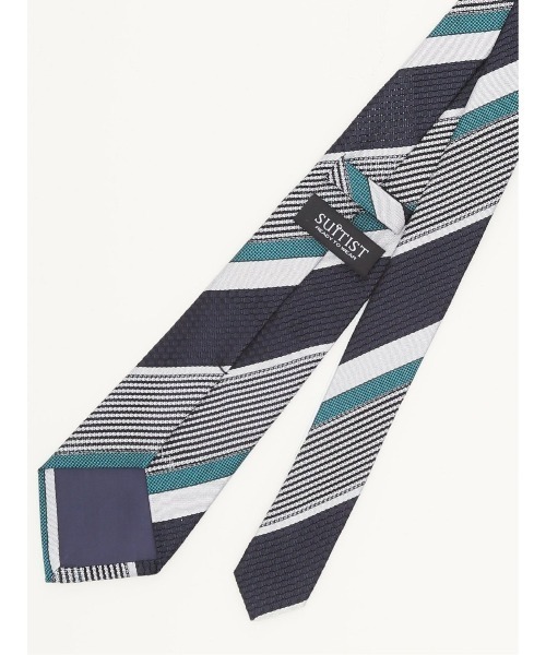 スーティスト シルク ストライプ柄 フレスコタイ 8.0cm幅（ネクタイ）｜SUITIST（スーティスト）