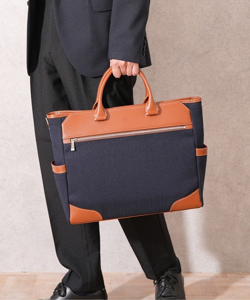 TAKEO KIKUCHI(タケオキクチ)の「【TAKEO KIKUCHI /タケオ キクチ】スリー ビジネストート B4(ビジネスバッグ・メンズ・グレー/ブラック/ネイビー・FREE)」の2枚目の写真