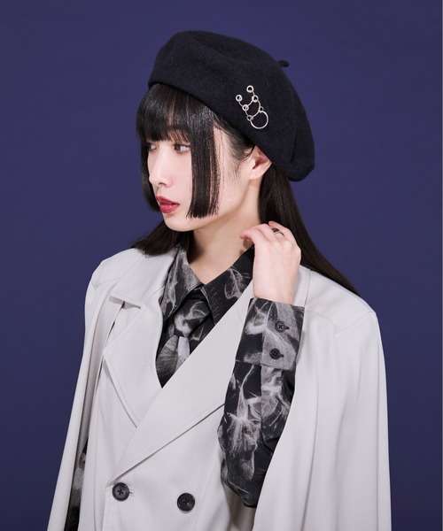 Ellno Loset(エルノロゼット)の「リングベレー帽(ハンチング/ベレー帽・メンズ・ブラック・FREE)」の1枚目の写真