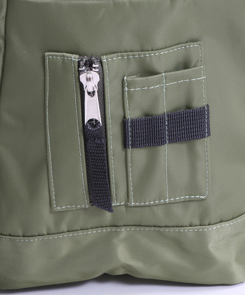 WEGO(ウィゴー)の「WEGO/MA-1デイパック(バックパック/リュック・メンズ・ブラック/カーキ・FREE)」の8枚目の写真