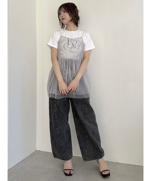 dazzlin（ダズリン）の「【WEB限定】チュールキャミトップス