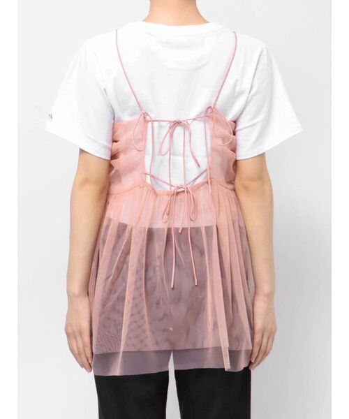 dazzlin（ダズリン）の「【WEB限定】チュールキャミトップス（キャミソール・レディース・グレー/チャコールグレー/ピンク/アイボリー・FREE）」の18枚目の写真