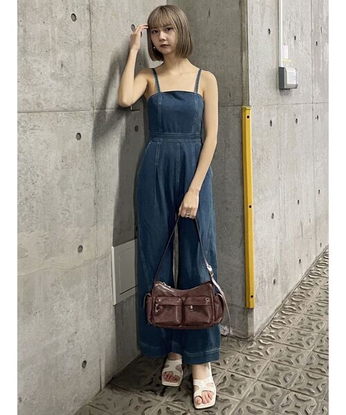 【セール】デザインデニムロンパース（つなぎ/オールインワン）｜MURUA（ムルーア）