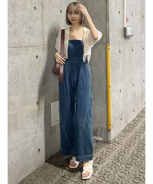 【セール】デザインデニムロンパース（つなぎ/オールインワン）｜MURUA（ムルーア）