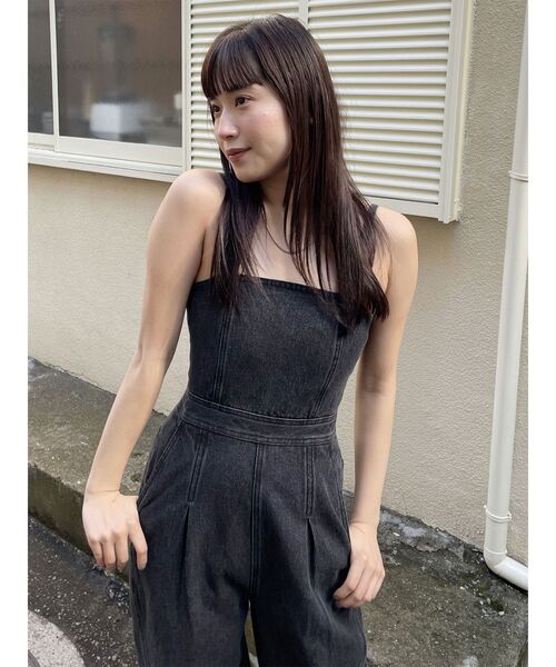 【セール】デザインデニムロンパース（つなぎ/オールインワン）｜MURUA（ムルーア）