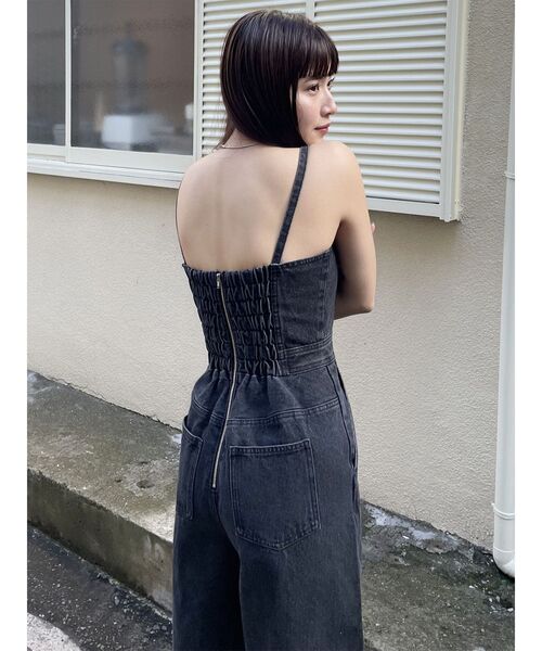 【セール】デザインデニムロンパース（つなぎ/オールインワン）｜MURUA（ムルーア）