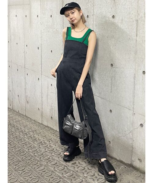 【セール】デザインデニムロンパース（つなぎ/オールインワン）｜MURUA（ムルーア）