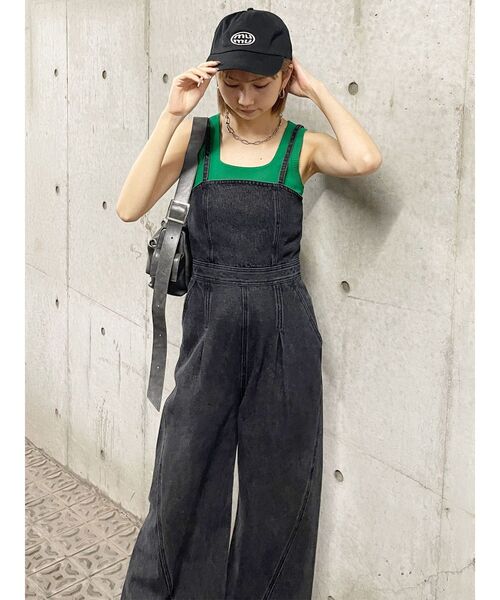 【セール】デザインデニムロンパース（つなぎ/オールインワン）｜MURUA（ムルーア）
