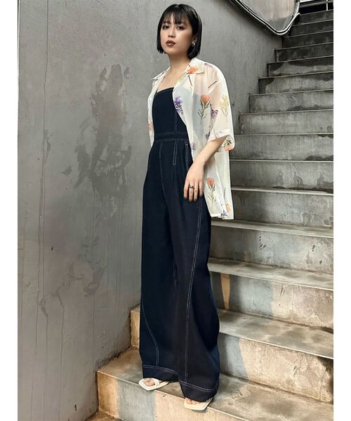 【セール】デザインデニムロンパース（つなぎ/オールインワン）｜MURUA（ムルーア）