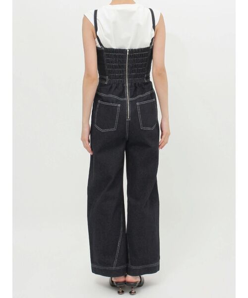 【セール】デザインデニムロンパース（つなぎ/オールインワン）｜MURUA（ムルーア）